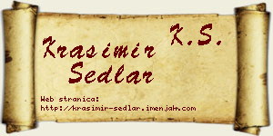 Krasimir Sedlar vizit kartica